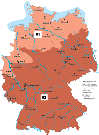Herkunftsgebiete 808, 816, 819, 830, 839, 844, 847